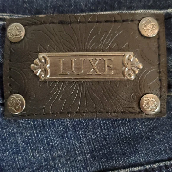 SIZE 8/29 " WAIST LUXE FLUER DE LIS DENIM JEANS - Picture 7 of 9